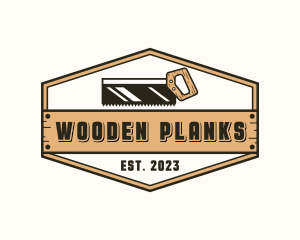 Backsaw Tool Woodwork logo design