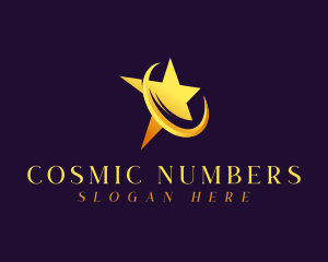 Cosmic Swoosh Star logo design