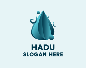 3D Water Droplet Logo