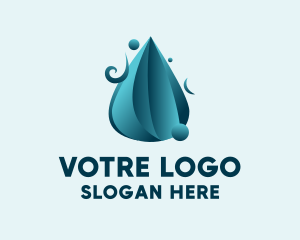 3D Water Droplet Logo