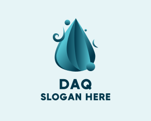 3D Water Droplet Logo