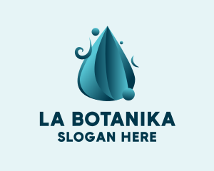 Water Supply - 3D Water Droplet logo design
