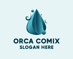 Clean - 3D Water Droplet logo design