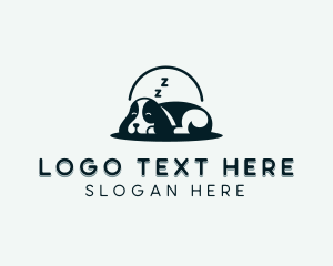 Basset Hound - Beagle Sleeping Dog logo design