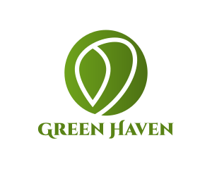 Green Eco Plant logo design