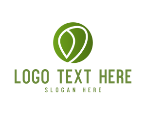 Abstract Green Eco Plant logo design