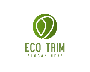 Abstract Green Eco Plant logo design