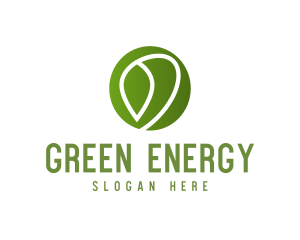 Abstract Green Eco Plant logo design