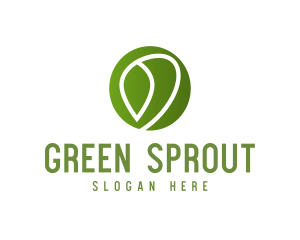 Abstract Green Eco Plant logo design