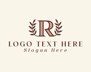 Plant - Eco Leaf Letter R logo design