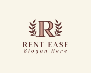 Eco Leaf Letter R logo design