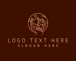 Outdoor - Mountain Outdoor Hiking logo design