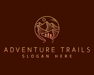 Mountain Outdoor Hiking logo design