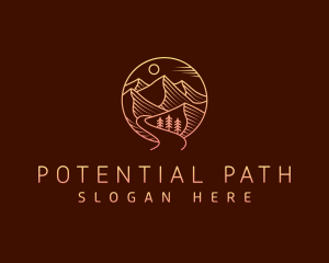 Mountain Outdoor Hiking logo design