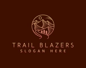 Mountain Outdoor Hiking logo design