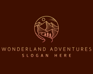 Mountain Outdoor Hiking logo design