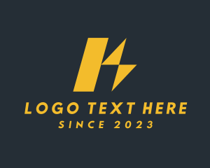 Bolt - Lightning Power Letter K logo design