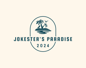 Summer Paradise Island logo design