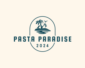 Summer Paradise Island logo design