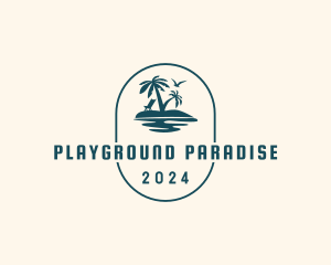 Summer Paradise Island logo design