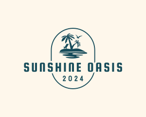 Summer Paradise Island logo design