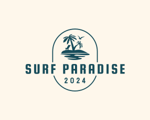 Summer Paradise Island logo design