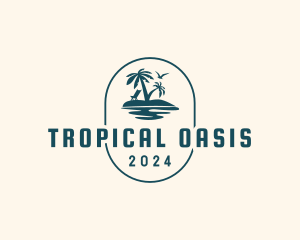 Paradise - Summer Paradise Island logo design
