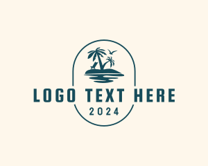 Summer-hat - Summer Paradise Island logo design