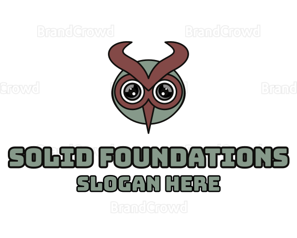 Modern Owl Horns Logo