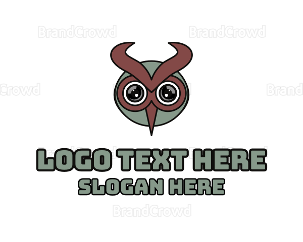 Modern Owl Horns Logo