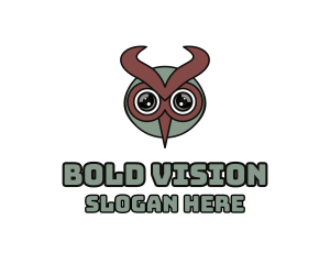 Modern Owl Horns  logo design