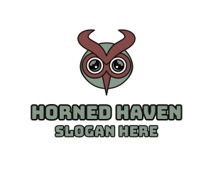 Modern Owl Horns  logo design