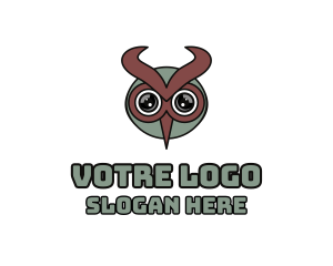 Sight - Modern Owl Horns logo design