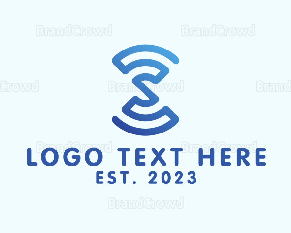 Wifi Signal Letter S Logo