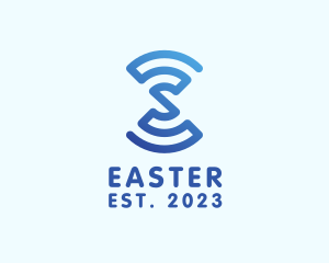 Internet Provider - Wifi Signal Letter S logo design