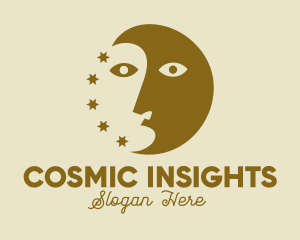 Astrology Moon Stars logo design