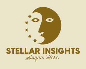 Astrological - Astrology Moon Stars logo design