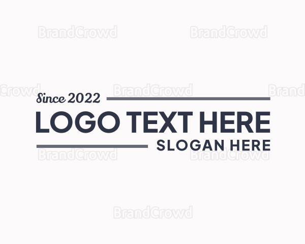 Modern Masculine Business Logo