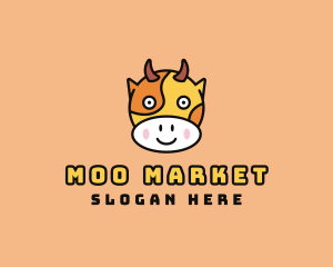 Moo - Happy Cow Farm logo design