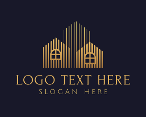 Residential - Gold Premium Housing logo design