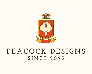 Royal Peacock Shield Banner logo design