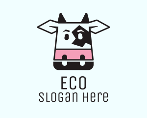 Cute Cow Head  Logo