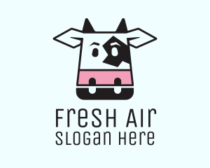 Cute Cow Head  logo design