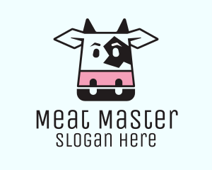 Cute Cow Head  logo design