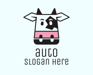 Dairy Product - Cute Cow Head logo design