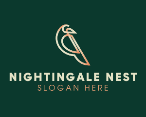 Nightingale - Wild Tropical Bird logo design