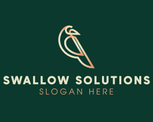 Swallow - Wild Tropical Bird logo design