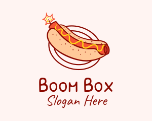 Dynamite Hot Dog Diner logo design