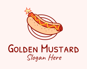Mustard - Dynamite Hot Dog Diner logo design