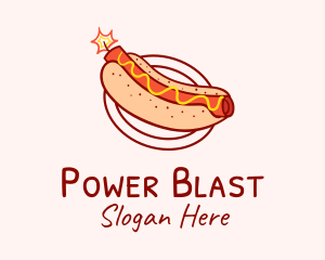 Dynamite Hot Dog Diner logo design